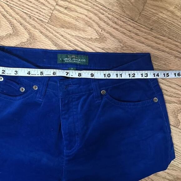 LRL‎ LAUREN RALPH LAUREN JEANS.CO CORDUROY COLBAT BLUE PANTS SIZE 2 - Picture 7 of 8
